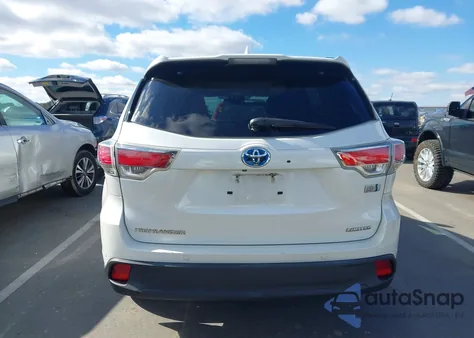 2015 Toyota Highlander Hybrid Limited Platinum V6 from USA, damaged, VIN 5TDDCRFH9FS010641